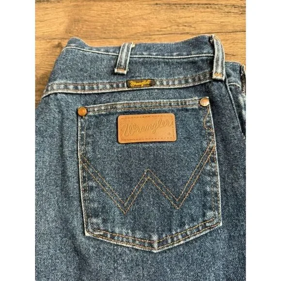 EUC Mens Wrangler‎ VINTAGE USA MADE straight leg jeans cotton size 35x35.5 - Picture 4 of 13